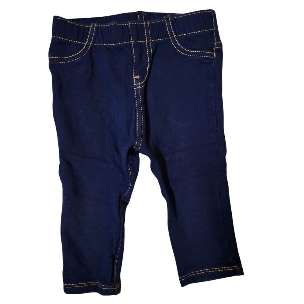 Cat & Jack Girls' Pull-on Jeggings Size 12 months Dark Blue